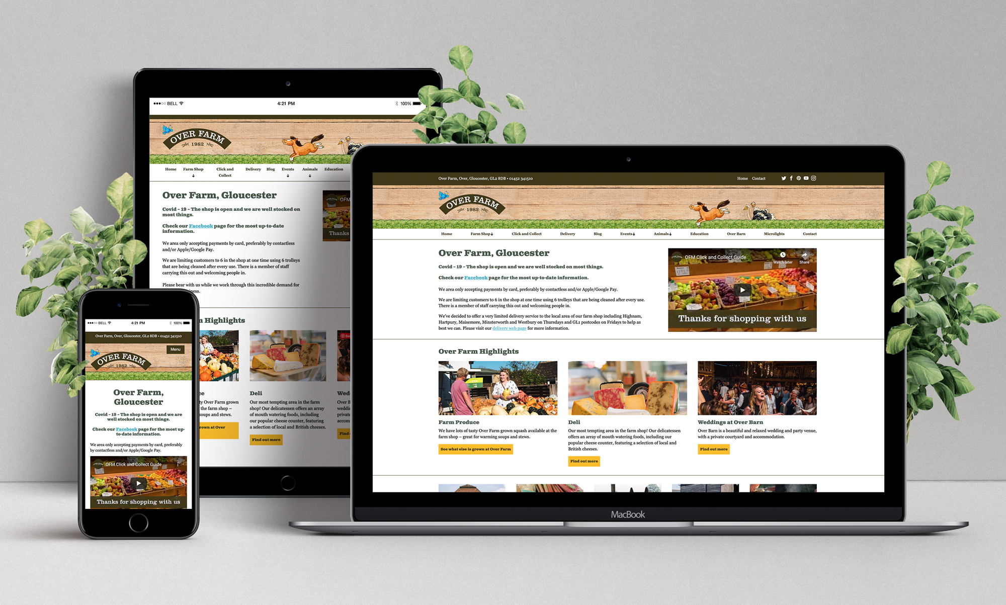 Website Design for Farm Shop